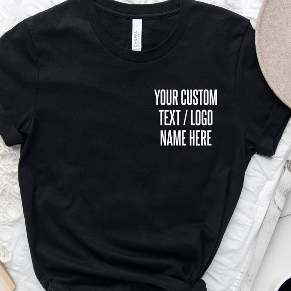 Custom Pocket Shirt Personalized Pocket Tee Your Logo Here On Tshirt Customized Name Shirt Custom Logo Shirt Pocket Shirt For Men Crew Shirt