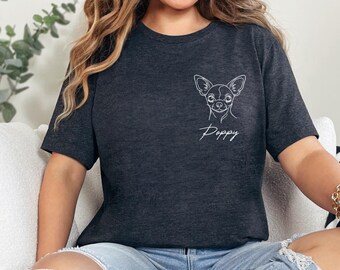 Chihuahua Tshirt: Personalized Dog Name Chihuahua Mom T Shirt
