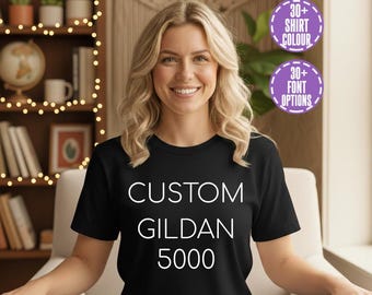 T-shirt Gildan personnalisé | T-shirt unisexe en coton épais