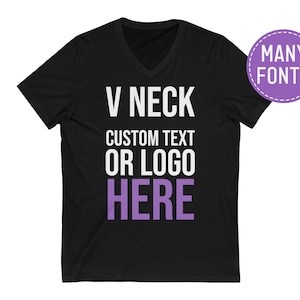 Custom V Neck Shirt – Personalized Women’s Tee with Logo or Text, Design Your Own V-Neck Shirt for Everyday Style