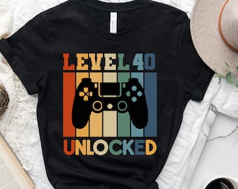 40th Birthday Shirt for Men, Funny TShirt for Gamer Dad, Funny 40th Birthday TShirt for Men, Funny Gift for Gamer Dad, Birthday Gift for Dad