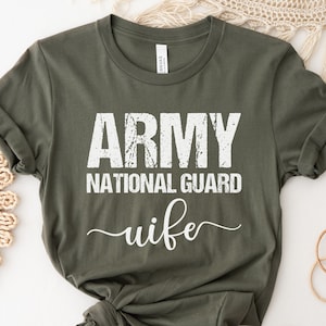 Regalo de la Guardia Nacional del Ejército para la esposa del ejército Camiseta de la esposa del ejército de EE. UU. Camiseta de la esposa militar Camisetas del ejército Regalo de la orgullosa esposa del ejército Camiseta de mujer del ejército