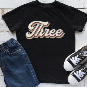 3nd Birthday Toddler Boy Shirt Retro Toddler Shirt Third Birthday Tshirt Toddler Gift Toddler Three Shirt Gift For Birthday