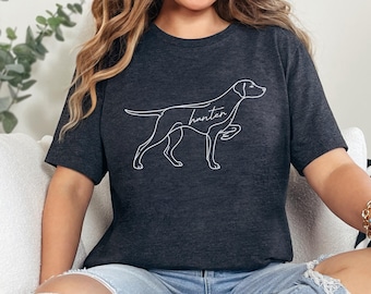 GSP Shirt:  German Shorthaired Pointer Mom Personalized Dog Name T-Shirt