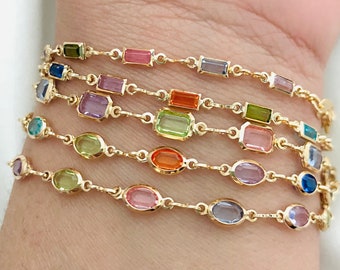 Vintage Pink Stone Bracelet, Miracle Bracelet. 1970s Boho