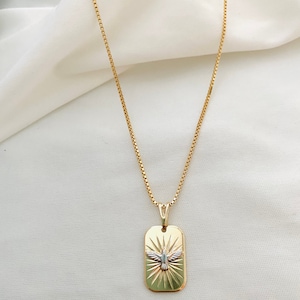 18k guldfyllt duvhalsband: Heligande berlock