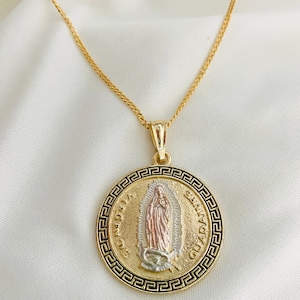18k Gold Filled Our Lady of Guadalupe Necklace - Religious Gift