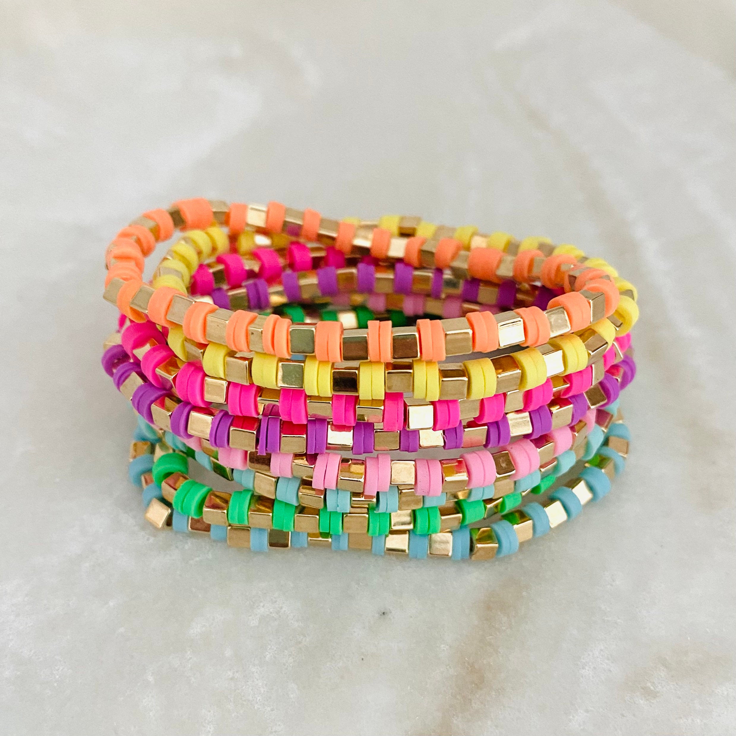 Square bead bracelet sale