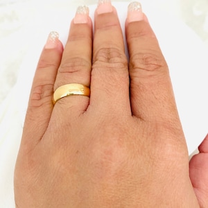 Chunky Gold Ring, Gold Ring, Simple Gold Ring, Gold Band Ring, Statement Ring, Simple Everyday Ring, Stacking Ring, Wedding Band Ring