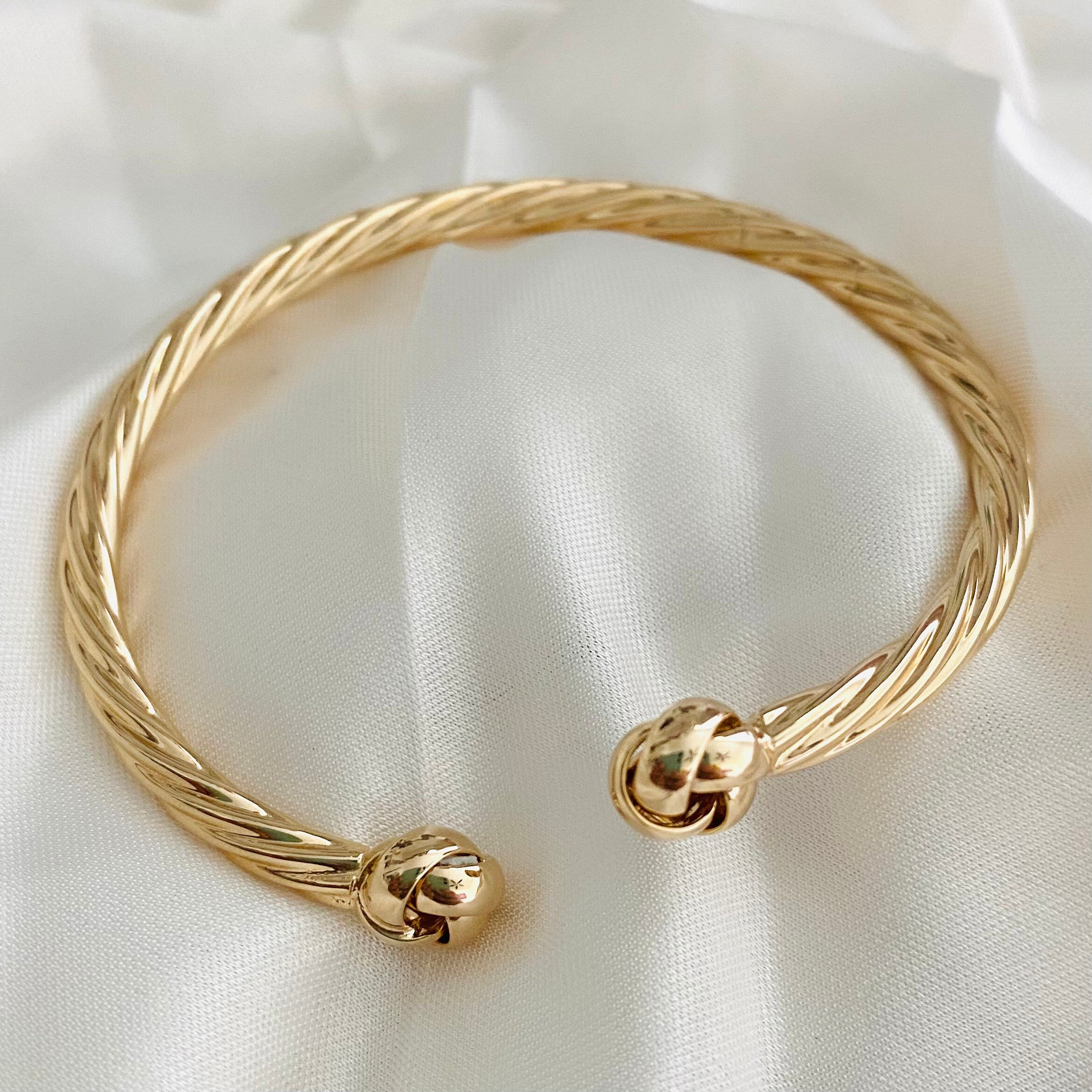 lucky john ラッキージョン TWISTED BANGLE L 6mm Lucky John Star Twisted Bangle – BROGUE