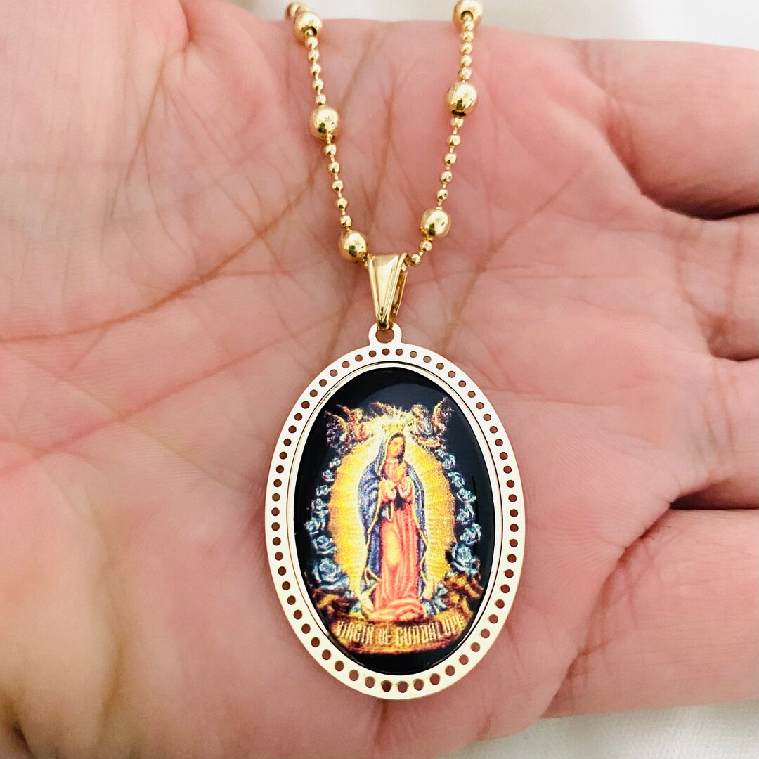 キングアイス ネックレス Virgin Mary Portrait Necklace Virgin Mary Portrait Necklace | Marz Lyfe – King Ice