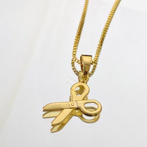 Gold Filled Scissors Necklace: Hair Stylist Gift