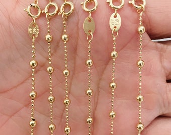 Ball Link Chain, Satellite Chain, Ball Chain, Chain Necklace, Ball Necklace, Satellite Necklace, Beaded Chain Necklace, Gold Ball Chain,