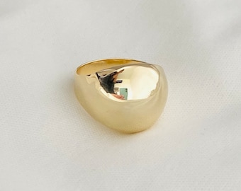 Goldring, Gold Filled Ring, Goldring, Gold Ring, Breiter Ring, Gold Ring, Gold Filled Bold Ring, Gold Ring, Gold Ring