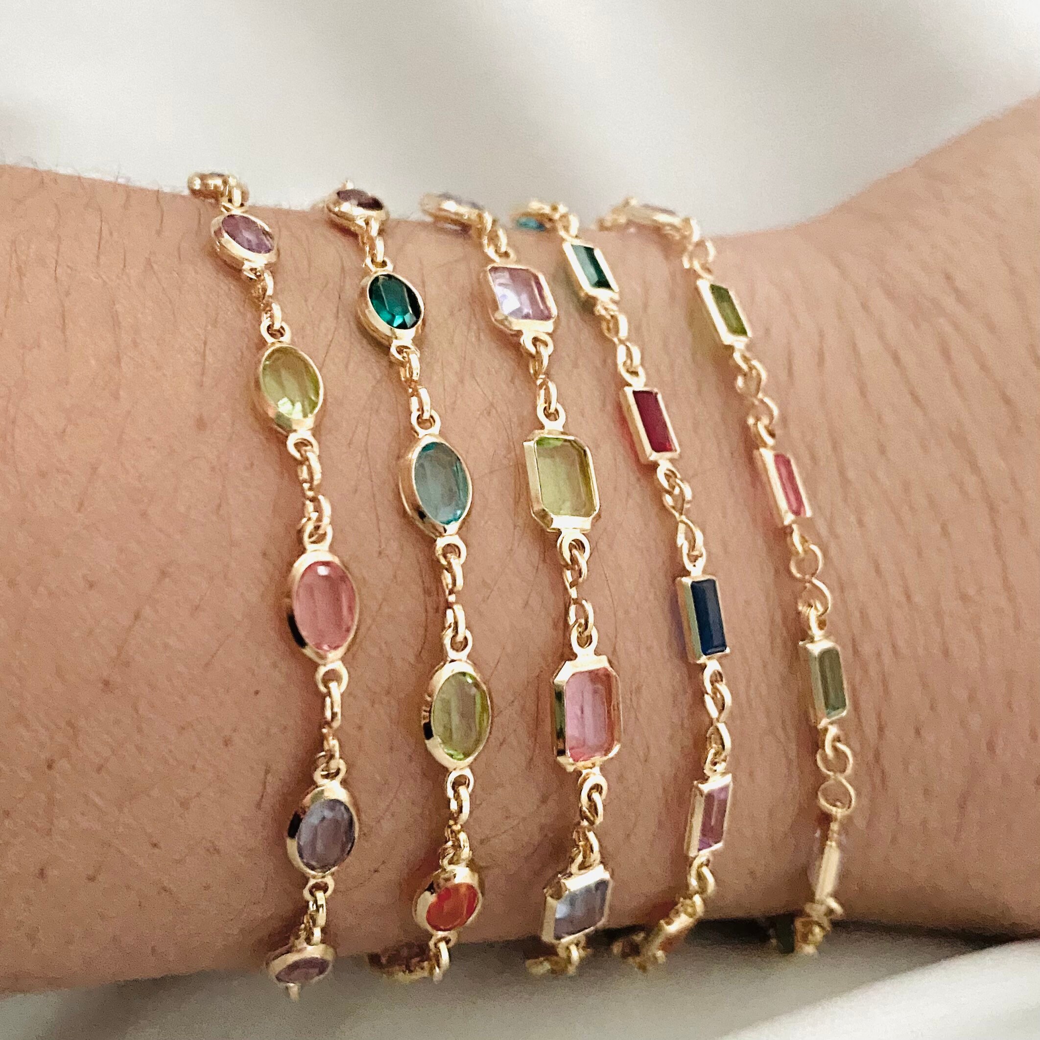 ブレスレット Gold Fay Crystal Baguette Bracelet Baguette Bracelet, Crystal Bracelet, Gemstone Bracelet