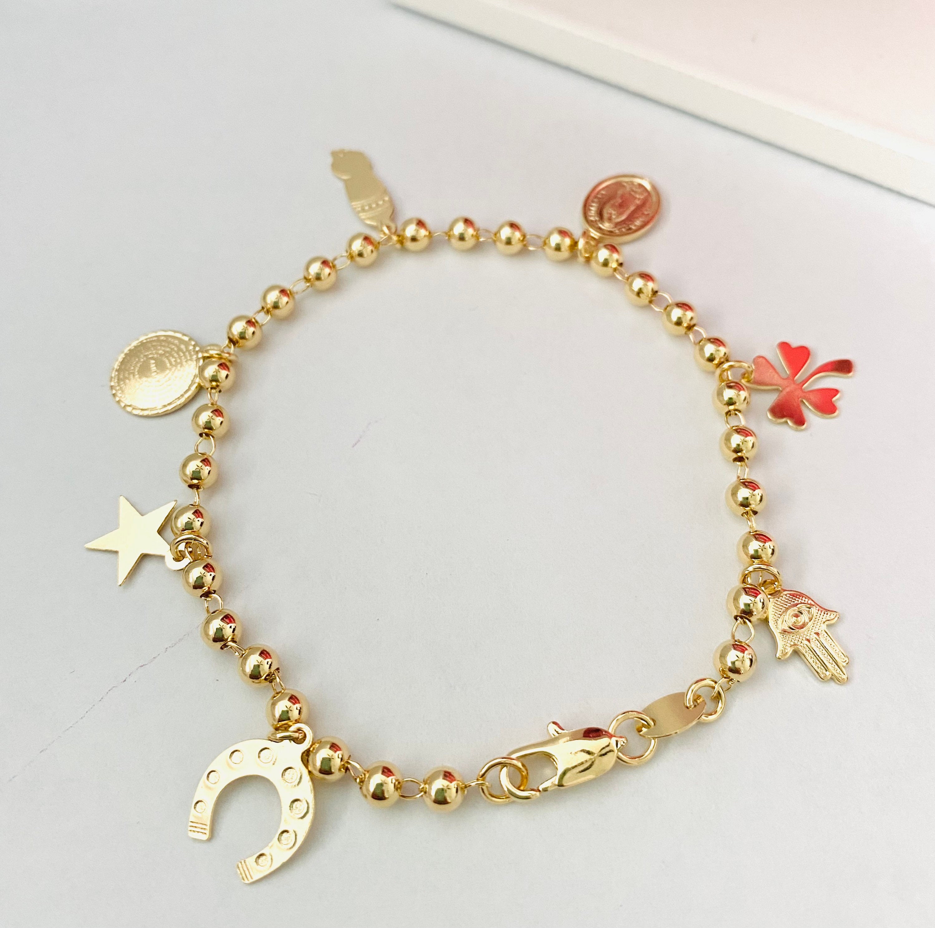 Gold Filled Spiritual Charm Bracelet – Noellery