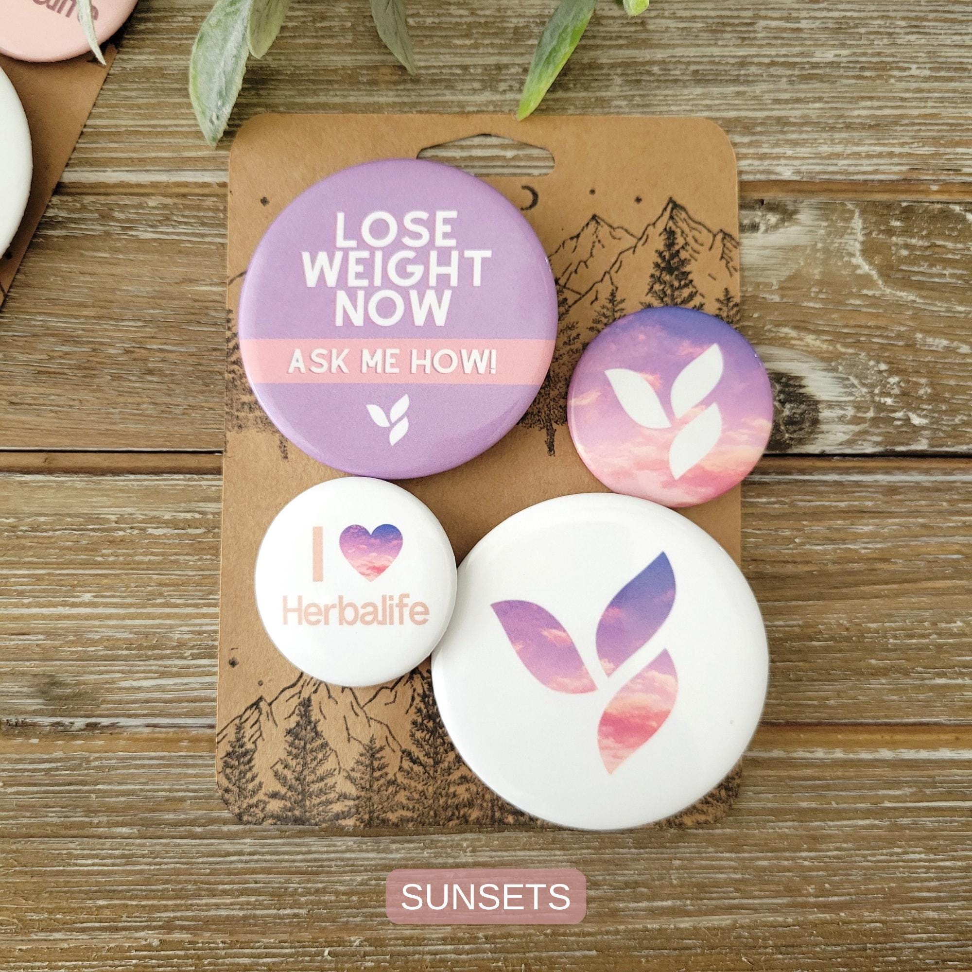 Herbalife Button Pins | Floral Sunset | HERBALIFE NUTRITION - Etsy