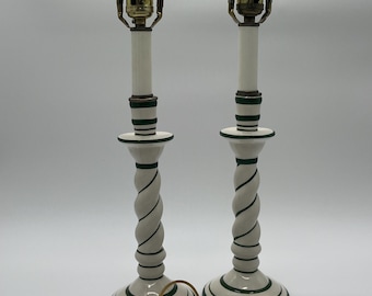 Set of Ceramic Candlestick Lamps