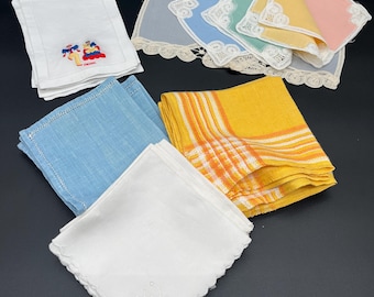 Vintage MCM Cocktail Napkins Various Sets of Linens