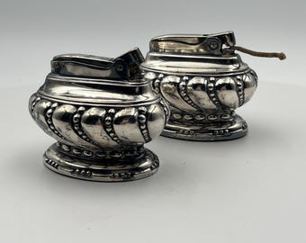 Vintage Art Deco Hollywood Regency Ronson Silver Plated Table Lighter
