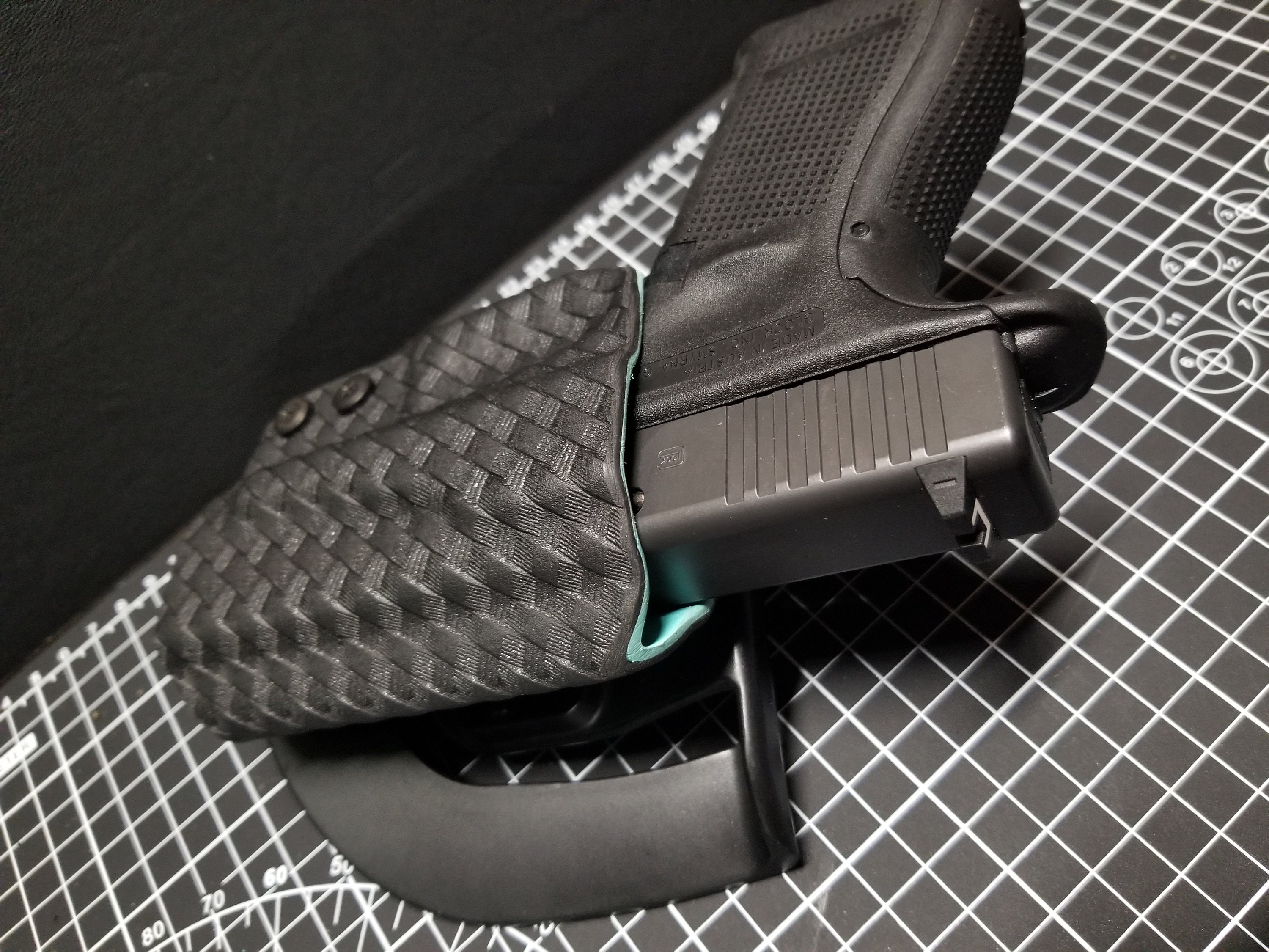 G19 Hip Holster Black Basket Weave With Tiffany Blue Inside Etsy UK