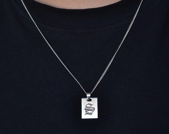 925 Silver Initial Halsband, Initial Halsband, Bokstav Halsband, Anpassat Lyckohänge Anpassa Halsband Med Initial, Bokstavhänge