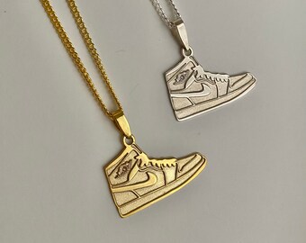 Chain Yellow Gold Silver Lab Diamond Jorden Air 23 Sneaker Shoes Star Pendant
