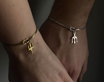 Presente de Dia dos Namorados, Pulseira Love Knot, Pulseiras delicadas para casais, Joias de amizade em prata esterlina 925, Presente para casais, Presente para ela