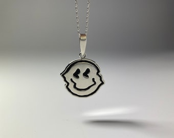 925 Sterling Silver / Smiley Necklace