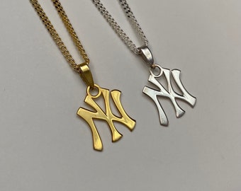 Sport Necklace,925 k Sterling Silver, Baseball Lovers Pendant, Men Jewelry