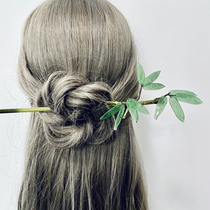 Bamboo hairpin Fresh bamboo emerald green hairpin hairpin hair simulation Hanfu retro gentleman hair accessories new products