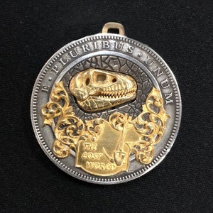 Hobo Nickel Jurassic Park Dinosaur Coin Dinosaur Bones Organ Hobo Nickel Hand Engraved Coin