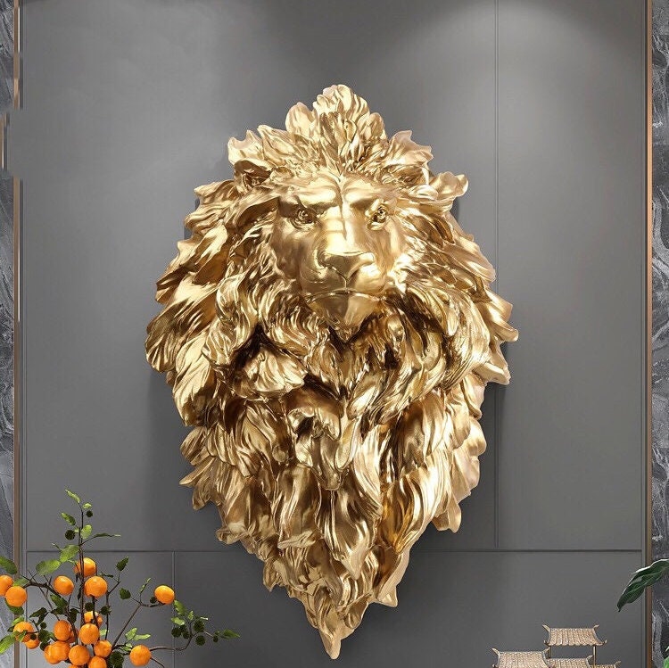 3D Relief Lion Head Large Wall Sculpture. Nordic Irregular Etsy UK