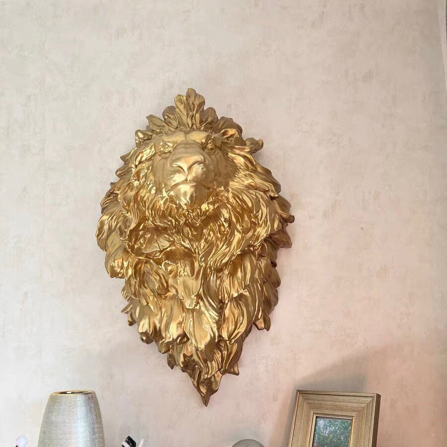 3D Relief Lion Head Large Wall Sculpture. Nordic Irregular Etsy Australia
