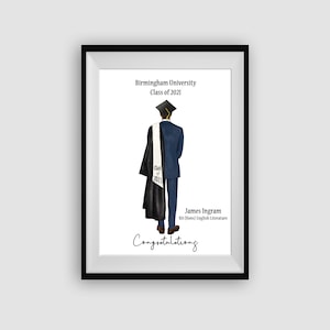 Male Graduation Gift | Personalised Print | Congratulations Class of 2021 | Grad Gift for Son,grandson,Best Friends |Graduation gift for Men