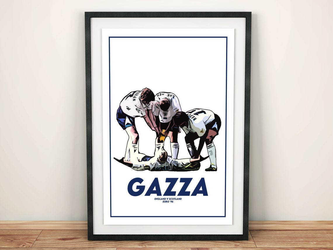 Paul Gascoigne Gazza, Dentist's Chair, Euro 96 Wall Art Home Decor