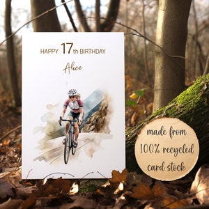 Outdoors Birthday Card Cycling, Road Bike, Daughter, Granddaughter, Niece, Goddaughter, Sister, Mum, Birthday, Card For Her, Milestone