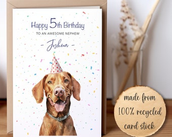 Vizsla Birthday Card | A Card For Dog Lovers! | Dog Card | Cute Gift | Dog Birthday Party | A6 Greeting Card