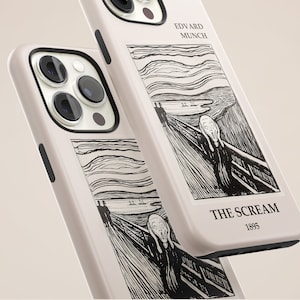 Painting Tough iPhone Case, Famous Art Cover Snap Phone Case for iPhone 14, 13, 12, 11, 8, Xr, Xs, Samsung S22, S21, S20, A7