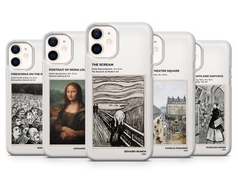 Painting Phone Case Famous Art Cover for iPhone 12 Pro/Max, 12 Mini, 7/8/SE, X/Xs, Xr, 11/Pro D1