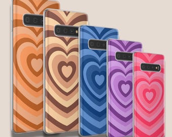 Colorful Heart Samsung Case – Retro Love Aesthetic Cover for Galaxy A40, A50, A51, S20, S21 B1