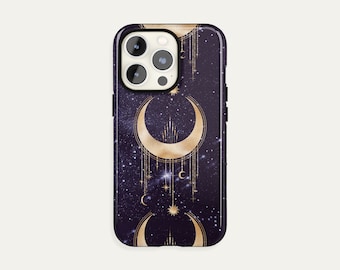 Celestial Moon Phone Case iPhone 17 Pro Max Starry Lunar Mystic Cover
