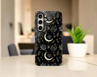 Etui na telefon Moon Floral Diamond do Galaxy S24 S23 S22 Plus Ultra, S24 S23 S22 Plus