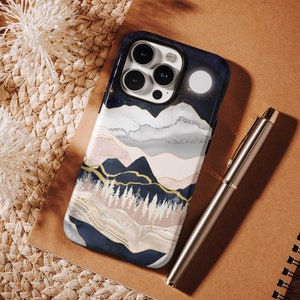 Mountain Phone Case Abstract iPhone 13 12 11 Pro Night Sky Landscape Texture | iPhone 12 11 Mini Pro Max -  X XR XS Max