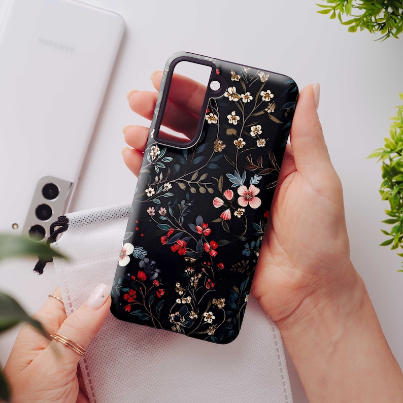 Dark Academia S26 Ultra Case, Floral Phone Case, S25, S24, S23, S22, S21 image 3