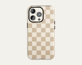 Checkered Phone Case Pattern iPhone 17 Pro Max S26 Ultra Pixel Cover