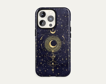 MOON iPhone Case 15 14 13 12 11 Pro Max Celestial, Night Starry iPhone X Case