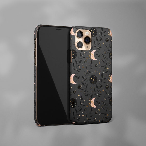 MOON iPhone 12 11 Pro Case Floral Celestial, iPhone 12 Mini Pro Max iPhone 11 X XR XS Max, Samsung S10 S20