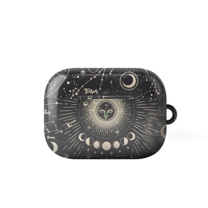 Étui pour AirPods Soleil et Lune célestes 1 2 Pro, cadeau sorcière pour elle, étui pour AirPods Pro, étui pour Airpods 2, étui pour Airpods