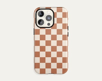Checkered Phone Case iPhone 17 Pro Max S26 Ultra Pixel Gift